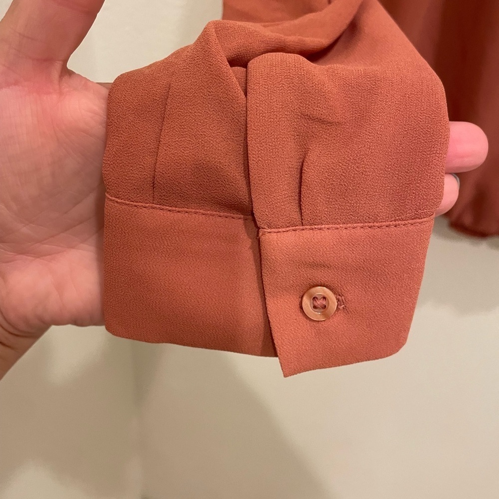 Forever 21 Rust Orange Wrap Blouse | Women’s Small​​​ - Picture 3 of 8